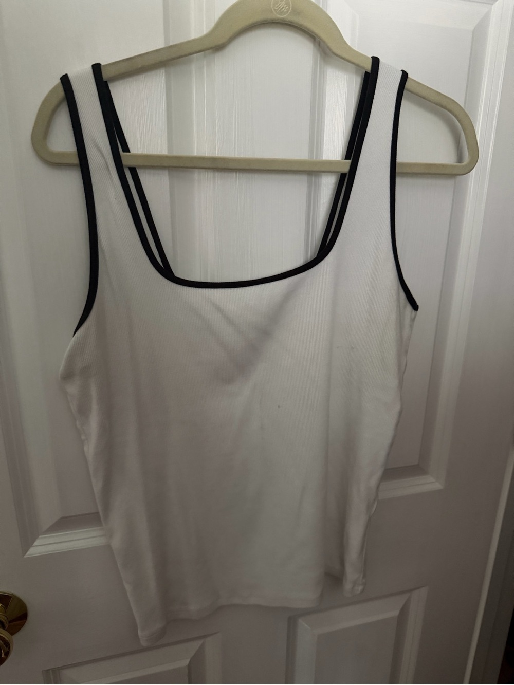 Abercrombie & Fitch White Tank with Black Trim